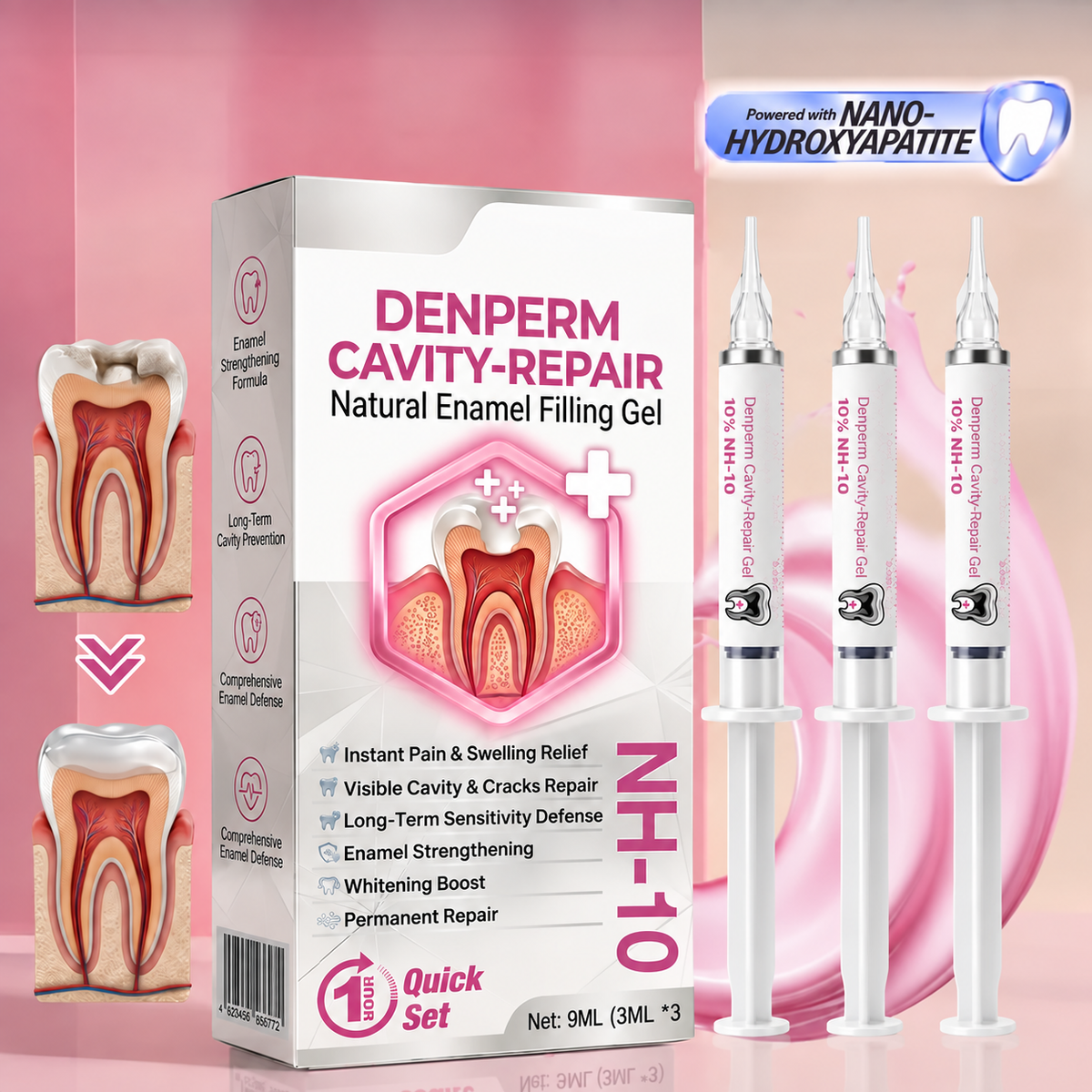 Cavity-Repair Natural Enamel Filling Gel